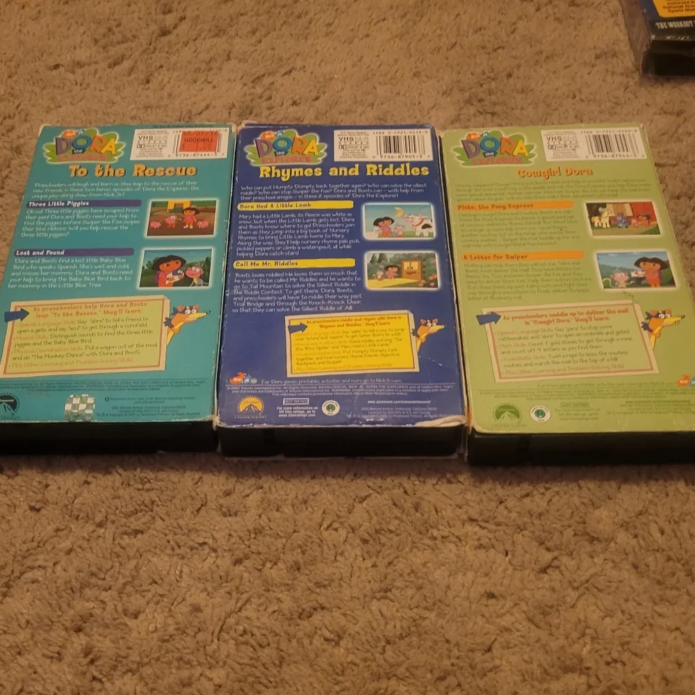 Kids VIDEO Dora The Explorer VHS BUNDLE vintage